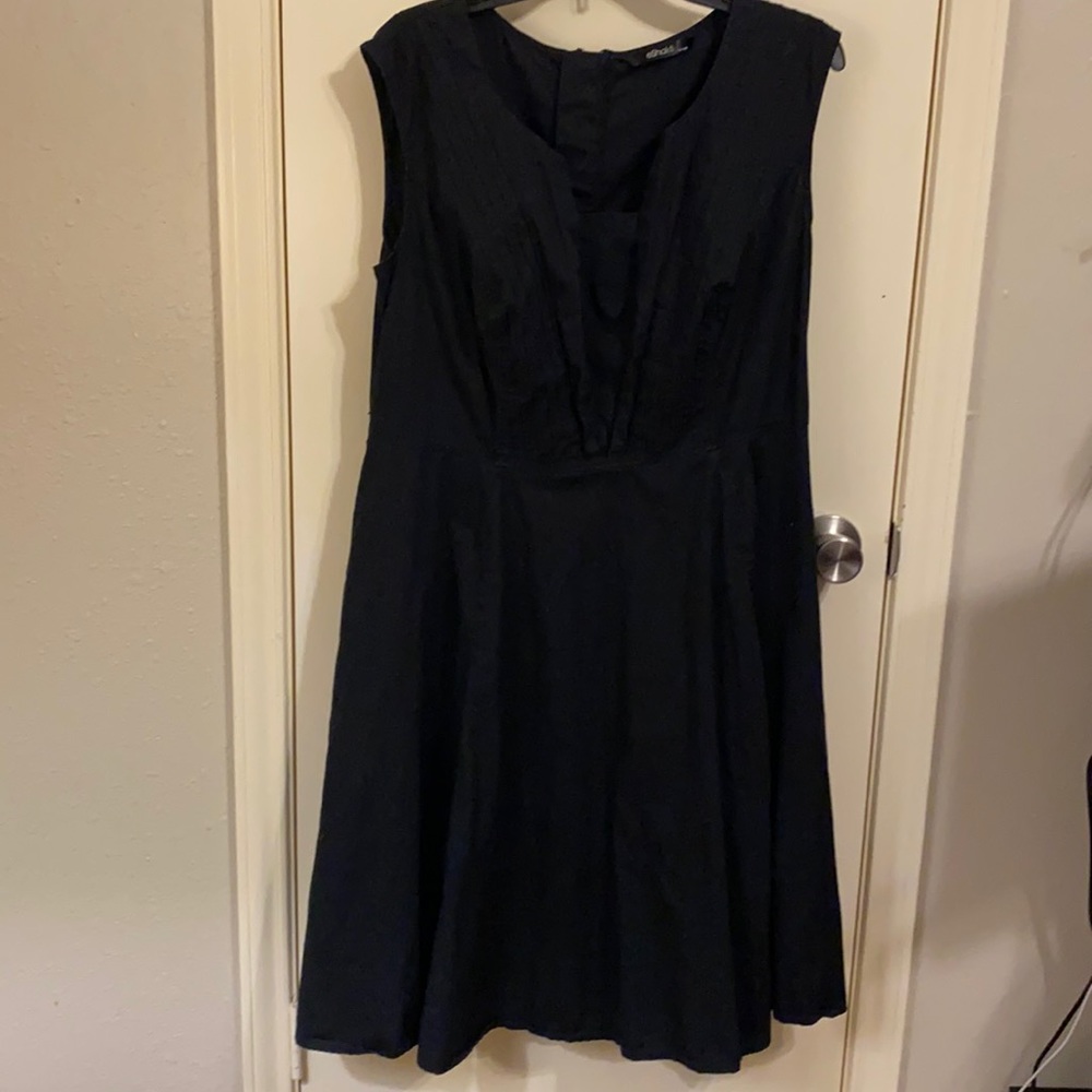 Black A-line dress
